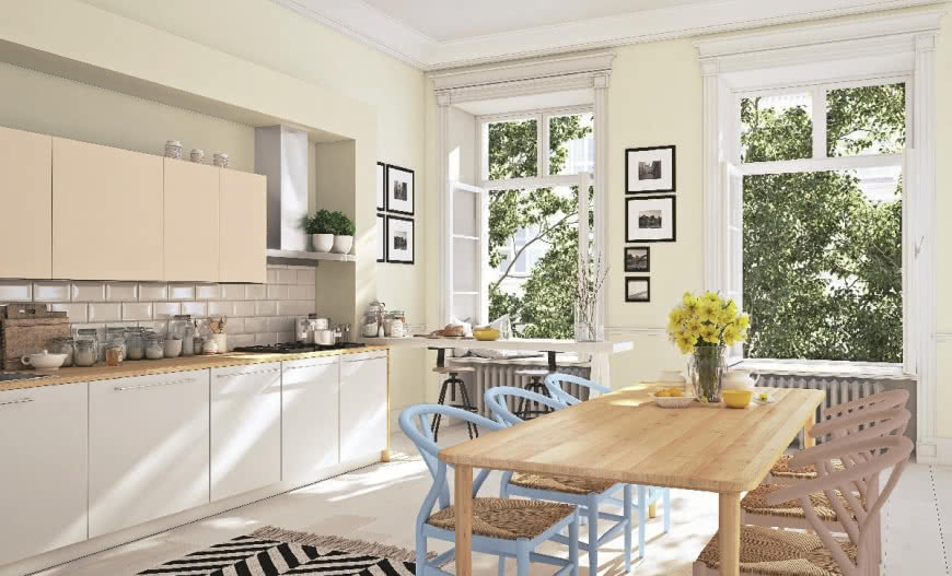 Malowanie kuchni farbami Beckers